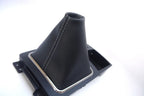 Shift Boot for Mitsubishi Lancer (2008–2016) - PVC Leather, Gray Stitch