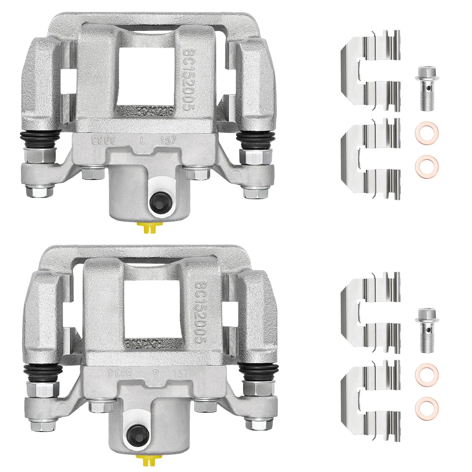 Set of 2 Rear Brake Calipers w/Bracket for Hyundai Sonata (2011–2015)