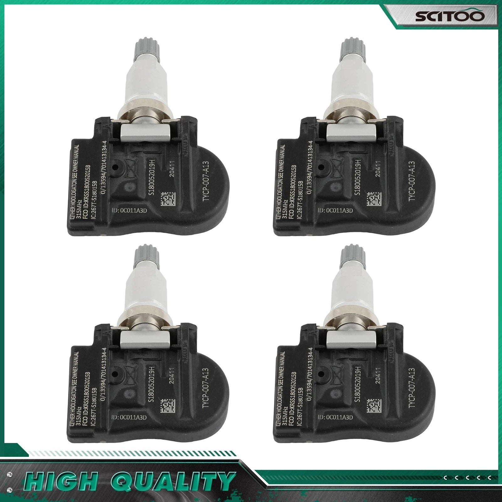 4X Tire Pressure Sensor Monitor TPMS for Mazda 2 3 5 6 CX-7 CX-9 MX-5 (2007–2020) BBM2-37-140