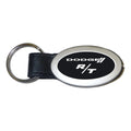 Black Leather Oval Keychain - Officially Licensed for Dodge R/T