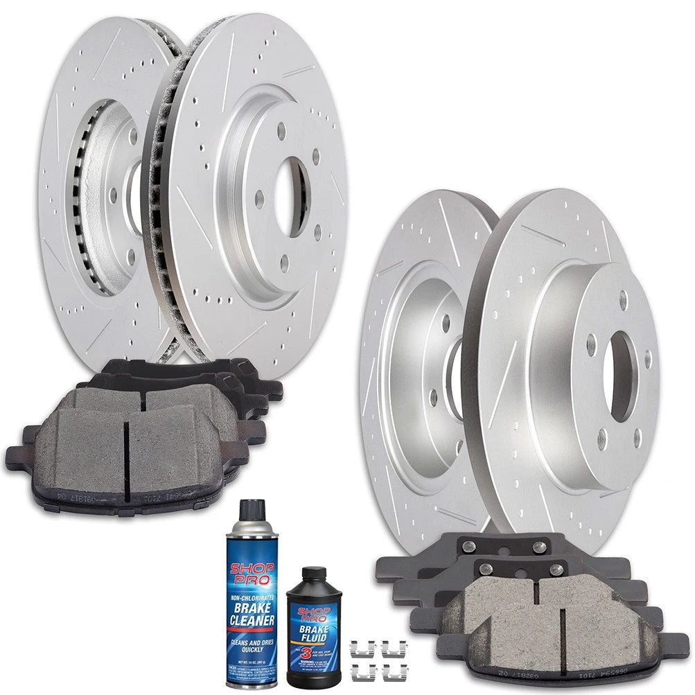 Brake Pads and Rotors Set for Chevrolet Cobalt Pontiac G6 (2005–2010) Drilled