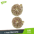 2X Heavy Duty Transport Chains for DIY Use (5/16in, 10.3ft, 4900lbs)