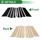 10 Pcs Door Pillar Window Trim for Buick Enclave (2007–2014) Black