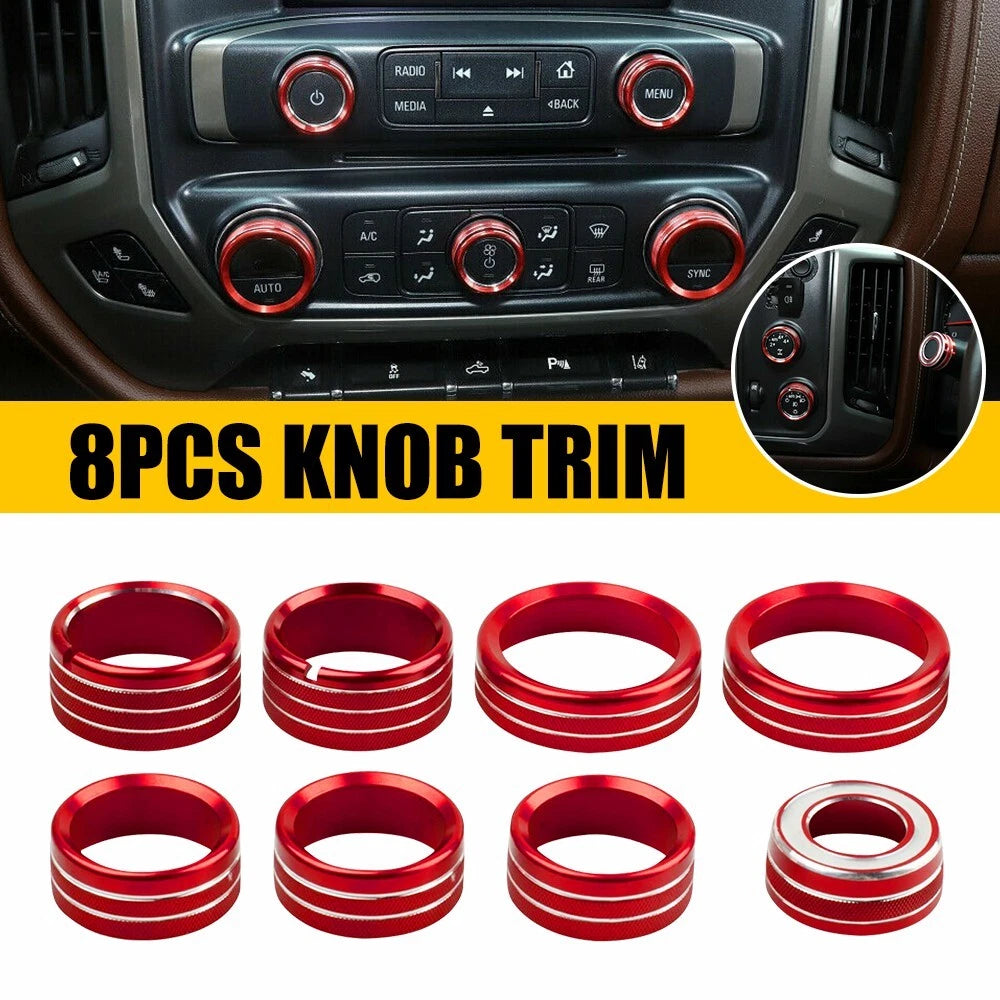 Center Console Control Switch Knob Trim for Chevy Silverado GMC Sierra (2014–2018)