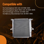 3 Row Aluminum Radiator for Ford Explorer 4.0L V6 (1998–2001) CU2310 RAD2310
