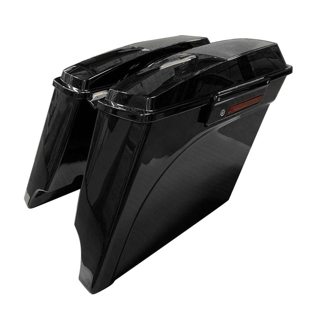 5" Stretched Extended Saddlebags with 6x9" Speaker Lid for Harley Touring (1993–2013)
