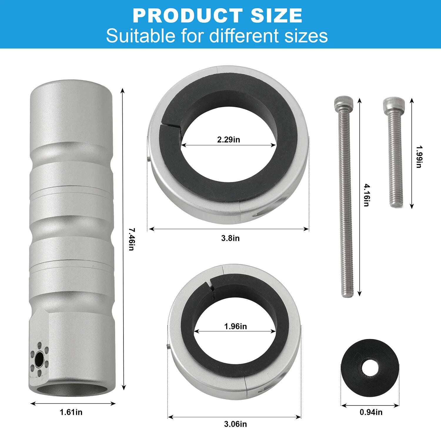 Wakeboard Tower Mount Flag Holder for Tubing 1.5" to 2.875" Diameter