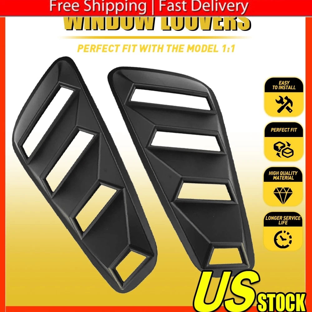 Set of 2 Quarter Window Louvers for Ford Mustang (2005–2014)