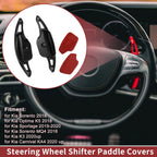Set of 2 Black Aluminum Alloy Steering Wheel Paddles for Kia Sorento (2018)
