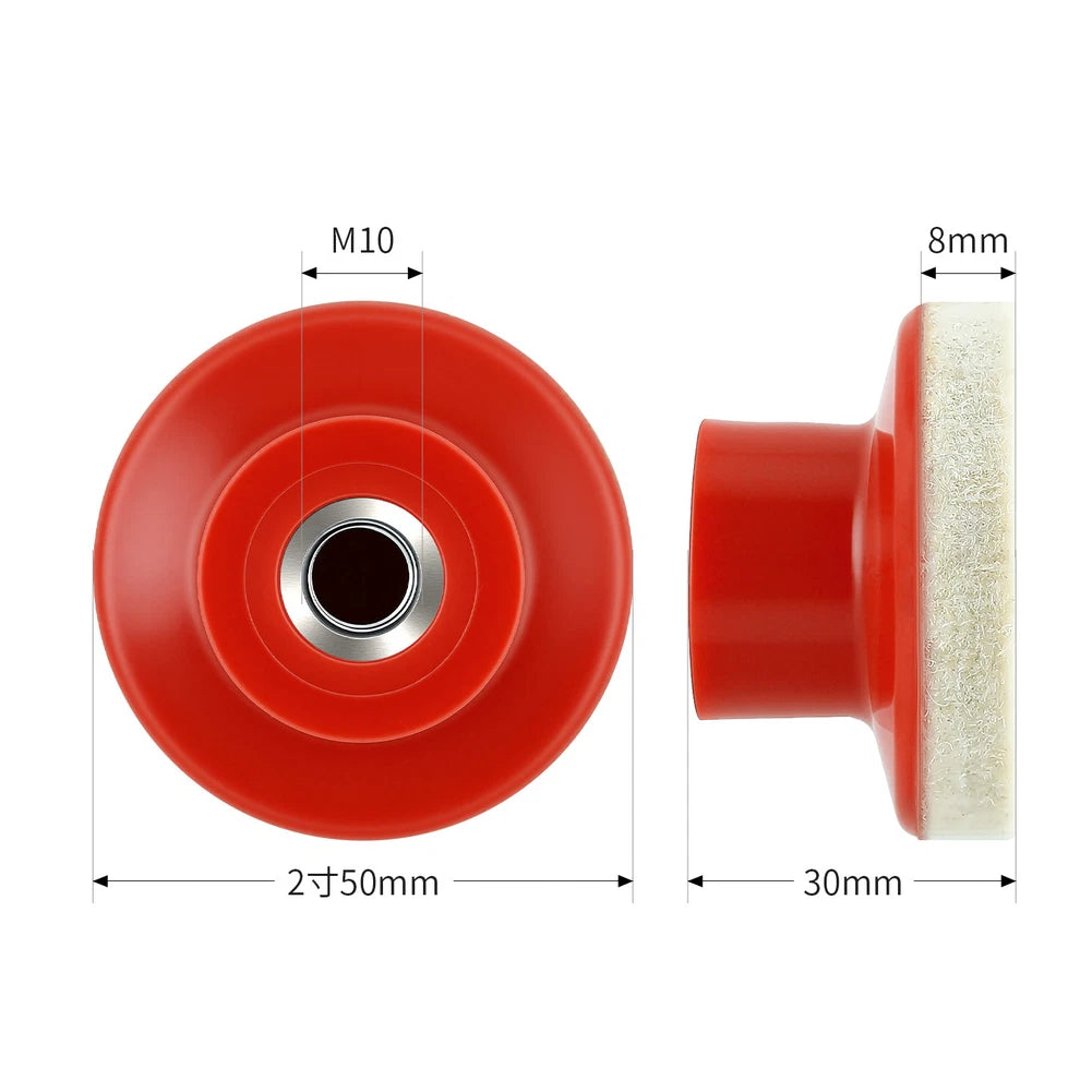 Wool Felt Polishing Disc 50mm for Metal Glass Scratches Removal