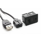 15cm AUX USB Socket Jack Extension Cable Adapter for Universal Car Dash Mount