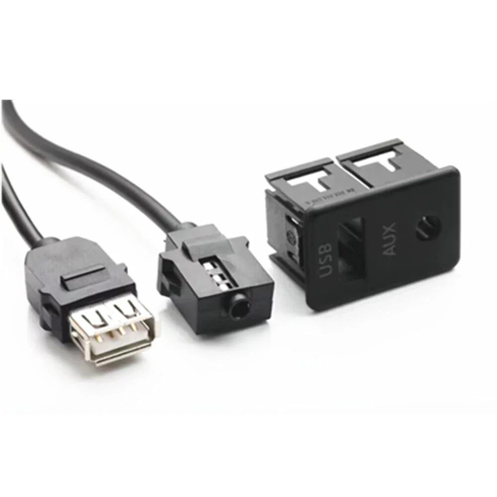 15cm AUX USB Socket Jack Extension Cable Adapter for Universal Car Dash Mount