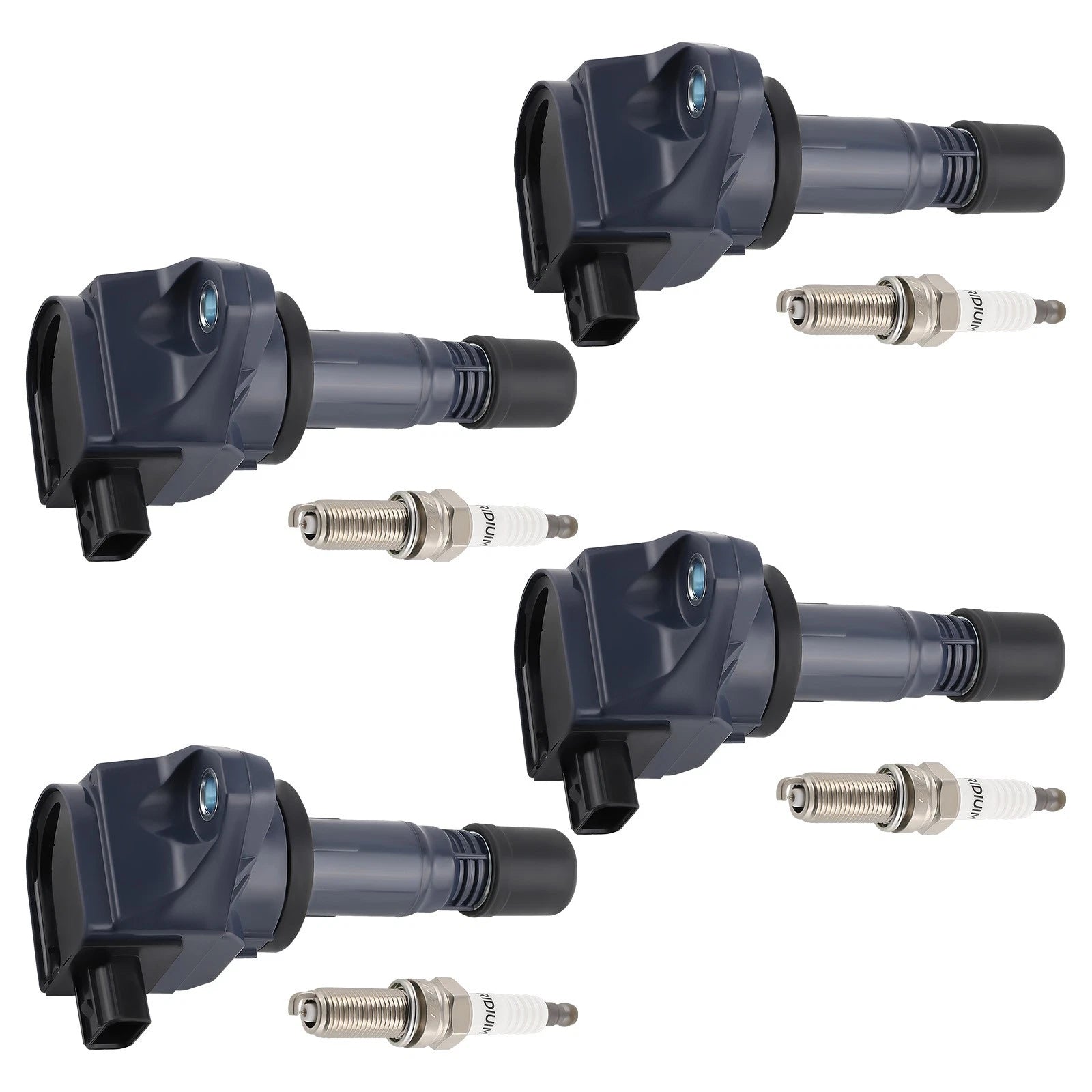 Set of 4 Ignition Coils + Spark Plugs for Acura ILX 2.0L (2013–2015) Honda Civic 1.8L