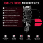 Front Complete Struts With Coil Springs for 2012–2017 Toyota Prius V 1.8L