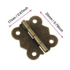 20Pcs Antique Bronze Mini Hinges for Jewelry Box (2017mm)