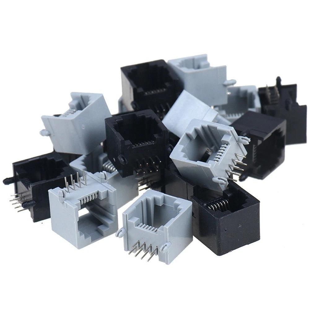 10PCS RJ45 8P8C Female PCB Socket for Ethernet Network Wiring