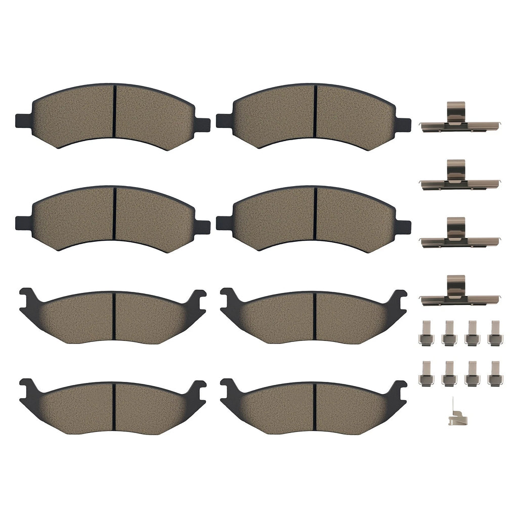 Front & Rear Ceramic Brake Pads Kit for Dodge Durango (2007–2009) P-1084 P-967