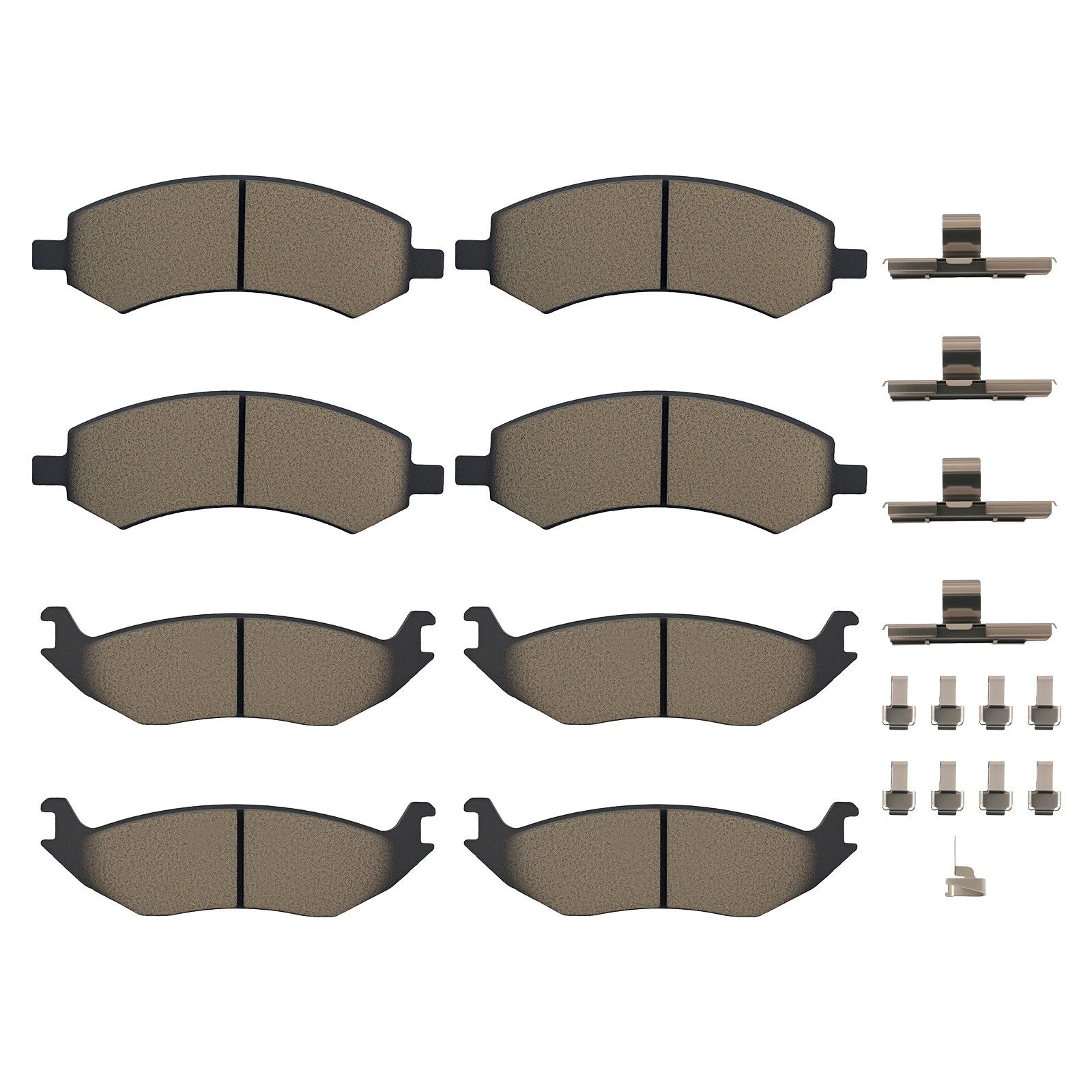 Front & Rear Ceramic Brake Pads Kit for Dodge Durango (2007–2009) P-1084 P-967