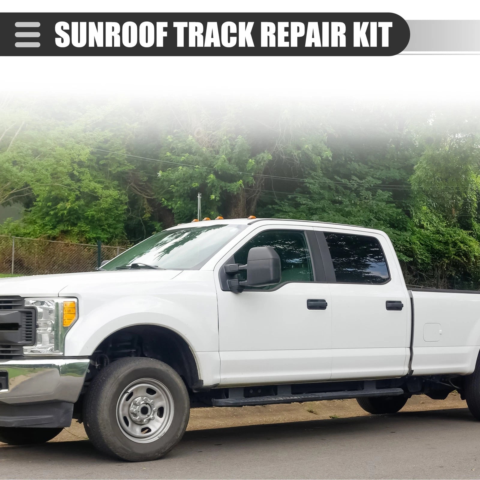 Sunroof Track Repair Kit for Ford Edge (2007–2014) - Aluminum Alloy Black