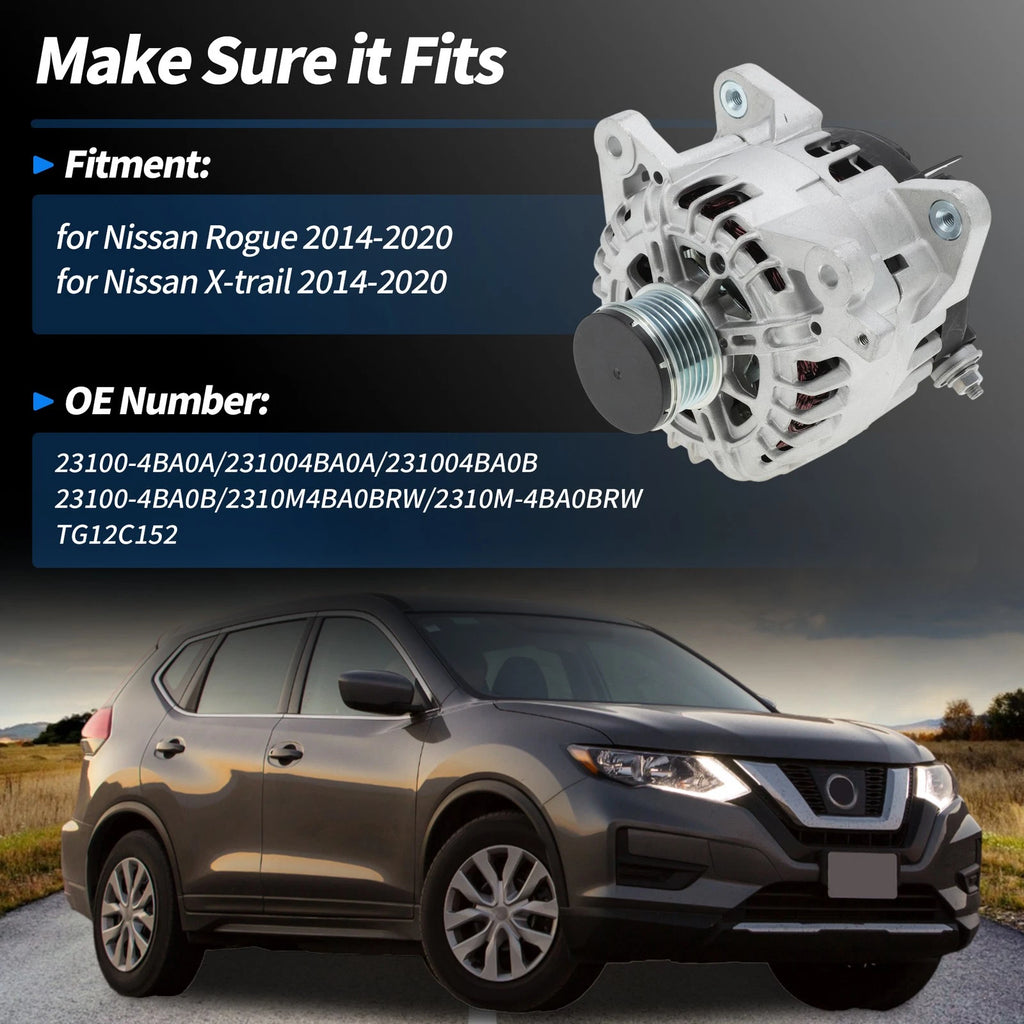 Alternator for Nissan Rogue X-Trail (2014–2020) No. 23100-4BA0A/2310M-4BA0BRW