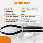 Set of 4 Window Rain Guards Visor Vent for Honda Pilot (2009–2015)
