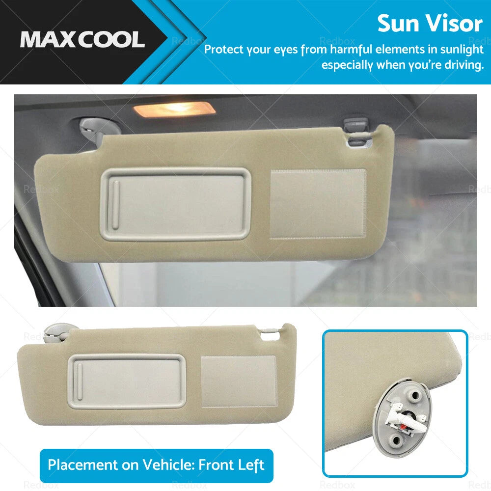 LH Sun Visor for Toyota Prado TRJ120 RZJ120 LJ120 KZJ120 KDJ120 GRJ120