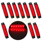 5 Pair LED Red Side Marker Lights for Van Truck Trailer
