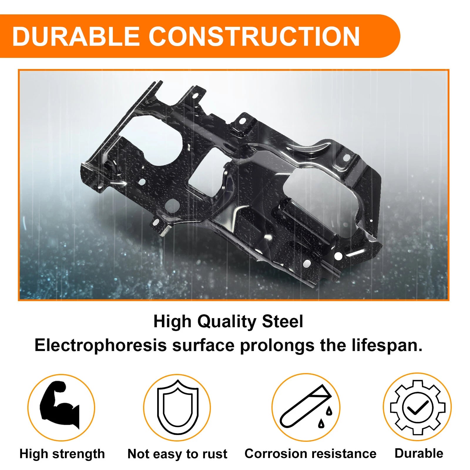 Front Passenger RH Bumper Support Bracket for GMC Sierra 1500 (2016–2018) #23381978