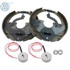 2X Backing Plate Brake Assembly for Mobile Home Trailer (3.15" Center Bore, 12" x 2")