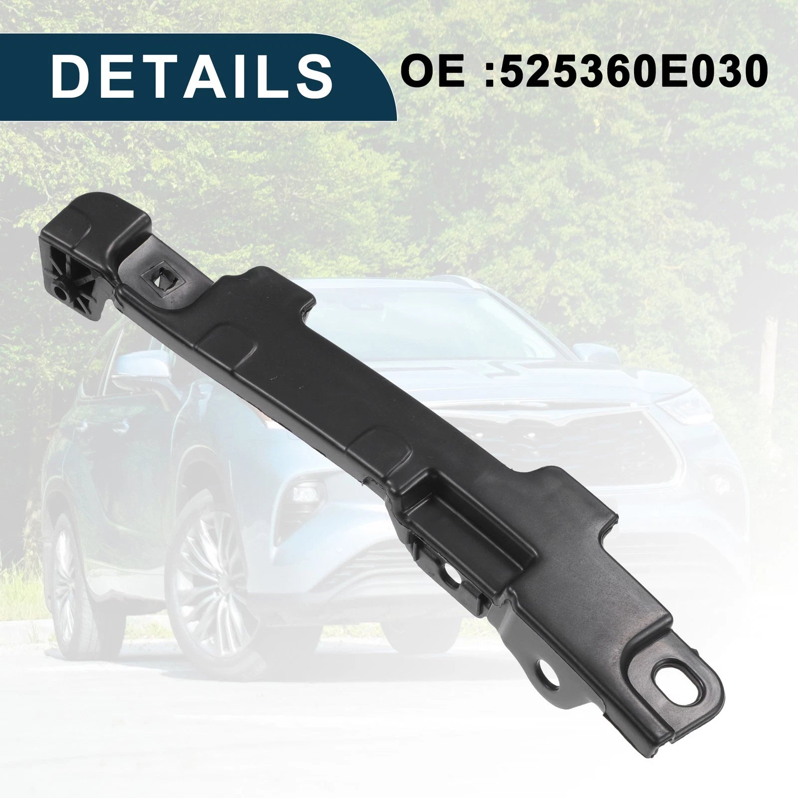 1pc Left Front Bumper Retainer Bracket No. 525360E030 for Toyota Highlander (2014–2019)