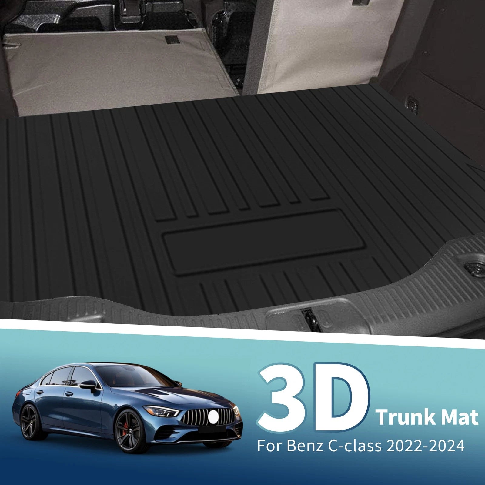 Cargo Liner Rear Trunk Mat for Mercedes Benz C Class W206 (2022–2024) TPE