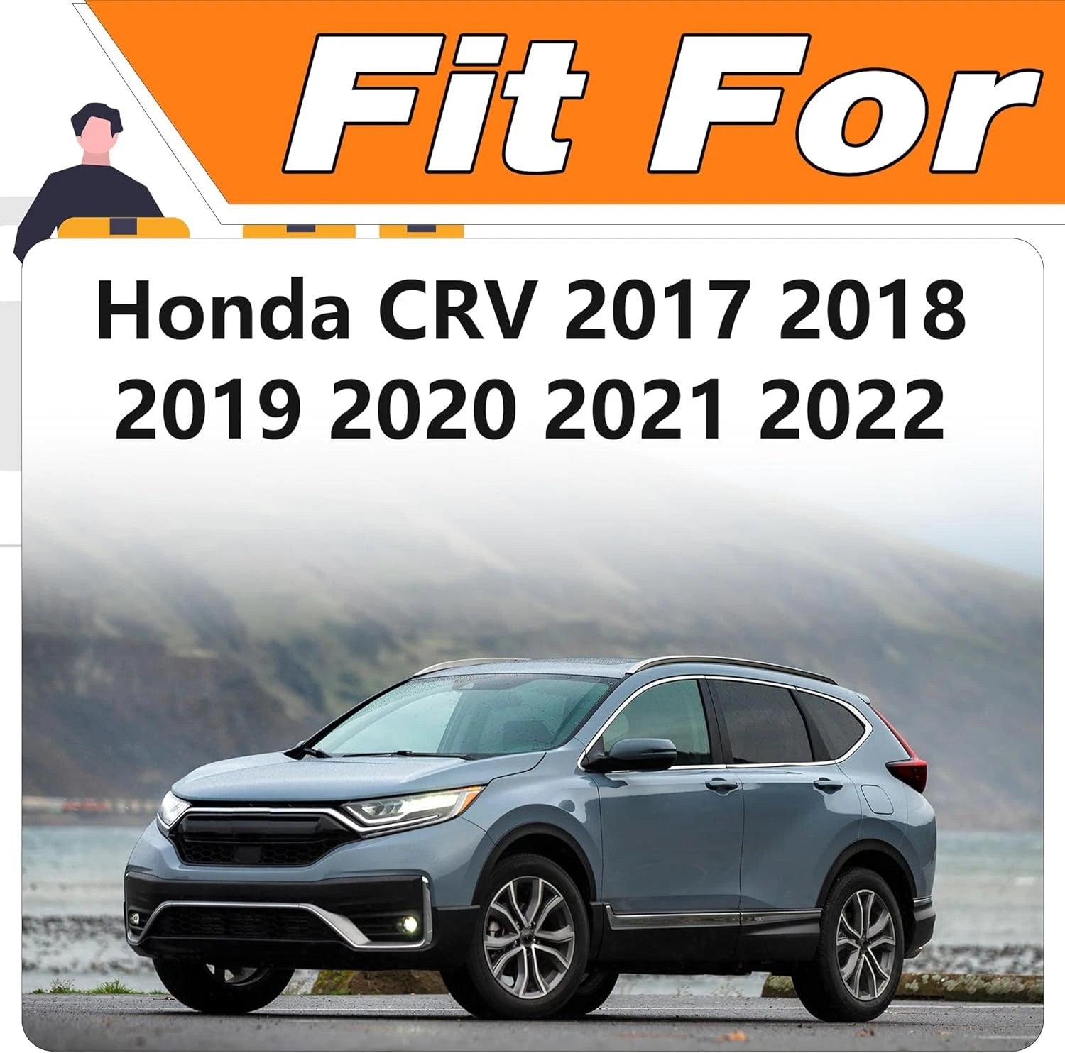 Left Driver Side Sun Visor with Mirror Light for Honda CR-V (2017–2022)