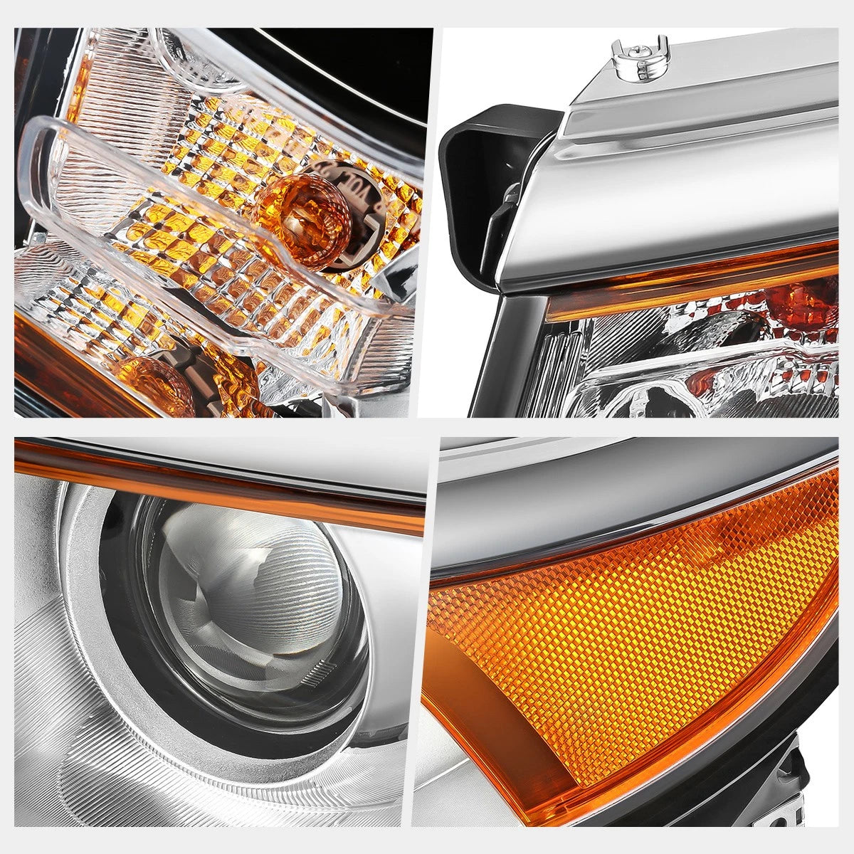 LED DRL Black Headlights for Chevy Avalanche Silverado (2003–2007)