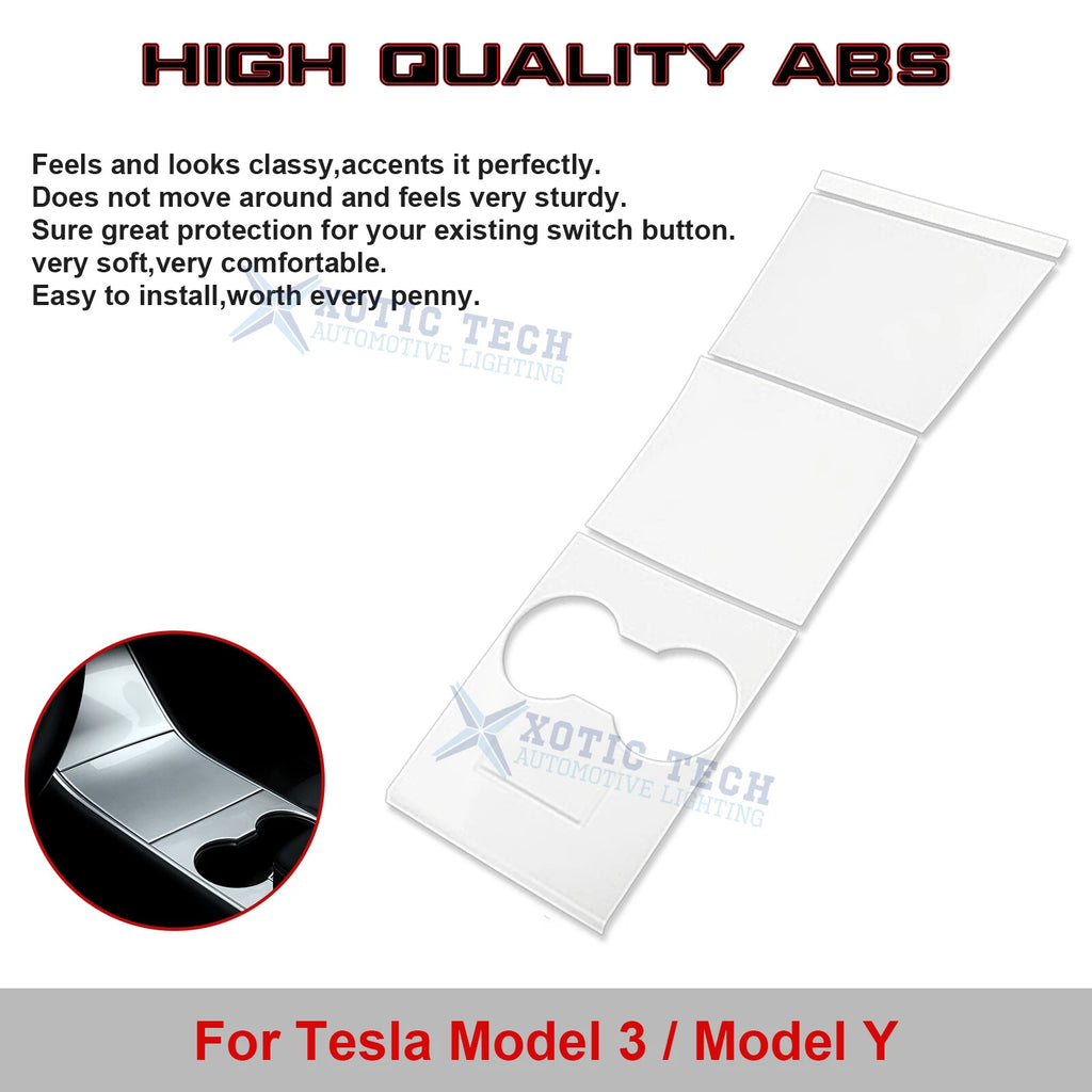 Cup Holder Decoration Cover for Tesla Model Y 3 (2017-2020)