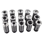 15 Pcs Round Collet Set for Lathe (1/8" to 1")