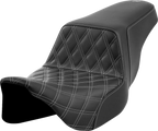 SADDLEMEN Step-Up Seat for FLH/FLT (2014–2023) - Dark Gray Stitch