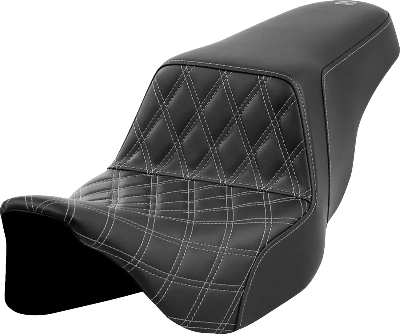 SADDLEMEN Step-Up Seat for FLH/FLT (2014–2023) - Dark Gray Stitch