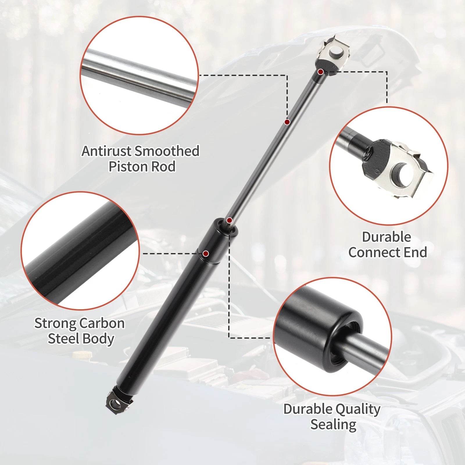 2 Pcs Front Hood Lift Supports Gas Strut for Chevrolet Camaro (1982–1992)
