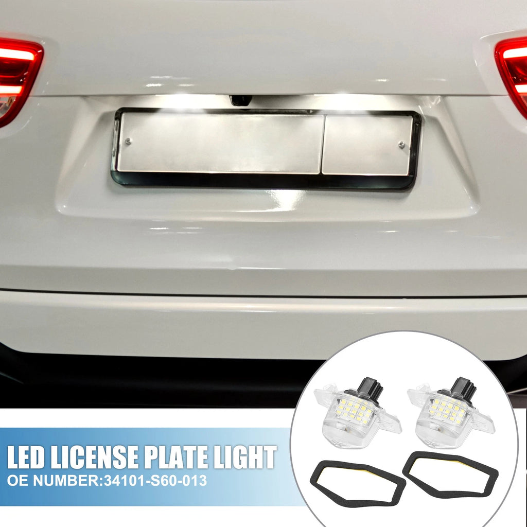 2X LED License Plate Light No. 34101-S60-013 for Honda CR-V (2007–2012)