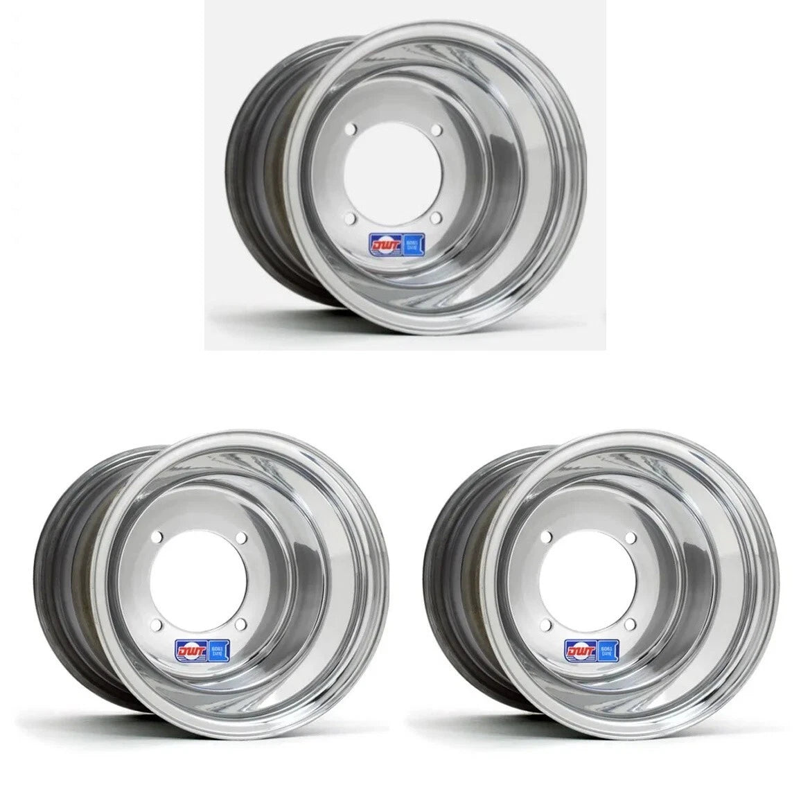 Set of 2 DWT Polished 8" Rims for Honda ATC 250SX (1985–1987)