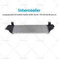 Intercooler for Mitsubishi Pajero Sport QE QF / Triton MQ MR 2.4T (2015–ON)