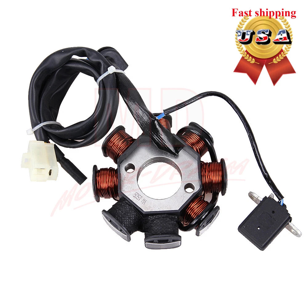 Stator Magneto 8 Coil for TaoTao ROKETA Vespa GY6 50cc (AC)