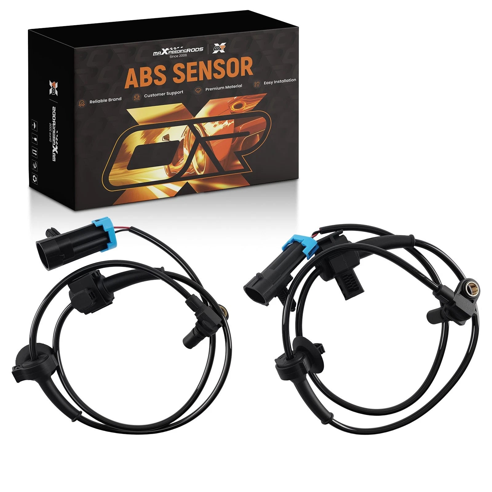 2Pcs Rear ABS Wheel Speed Sensor Pair for Chevrolet Avalanche (2007–2012)