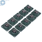 Set of 10 Pillow Block Bearings for UCF204 (Self-Alignment, 3/4" Bore)