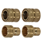 Brass Pressure Washer Coupler Quick Connect Adapter for 3/4" Hose 4-Pack (2018–2024)