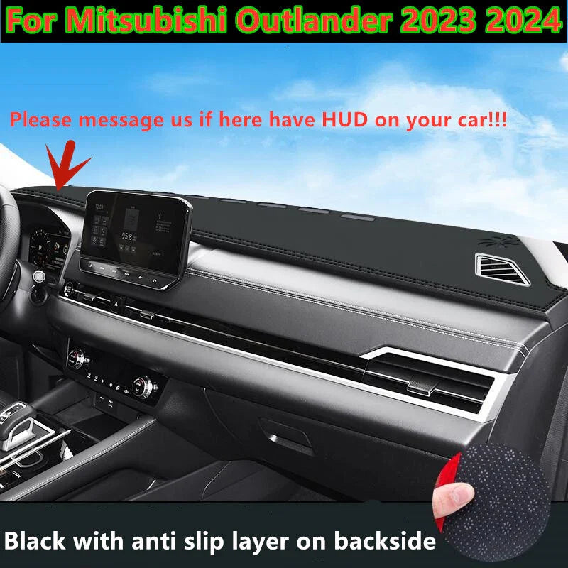 Leather Dashboard Cover Dash Protector Mat for Mitsubishi Outlander (2023–2024)