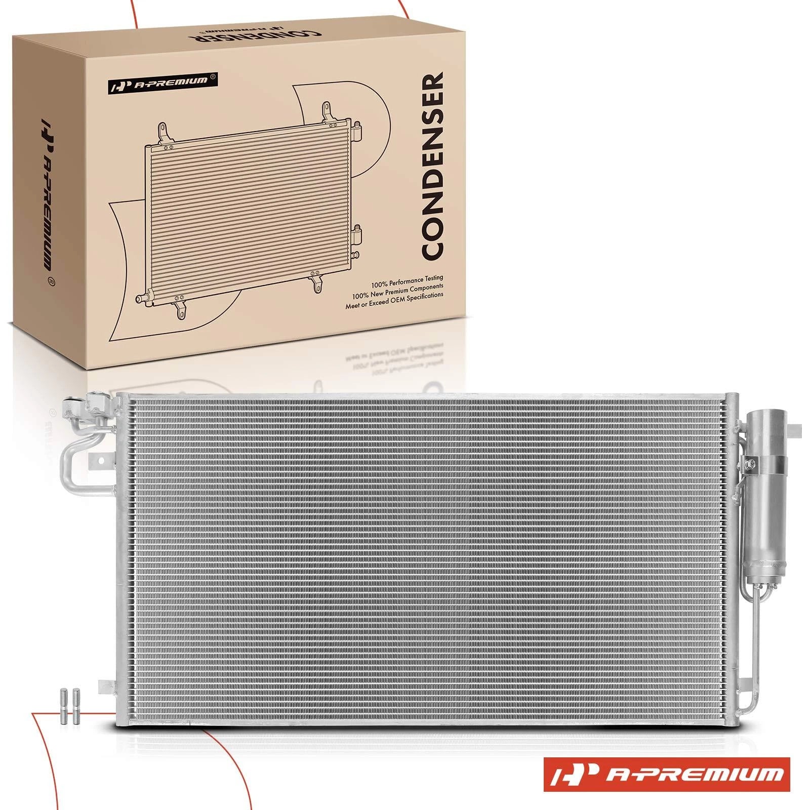 A/C Condenser with Bracket & Receiver Drier for Ford Fusion Lincoln MKZ (2013–2020)
