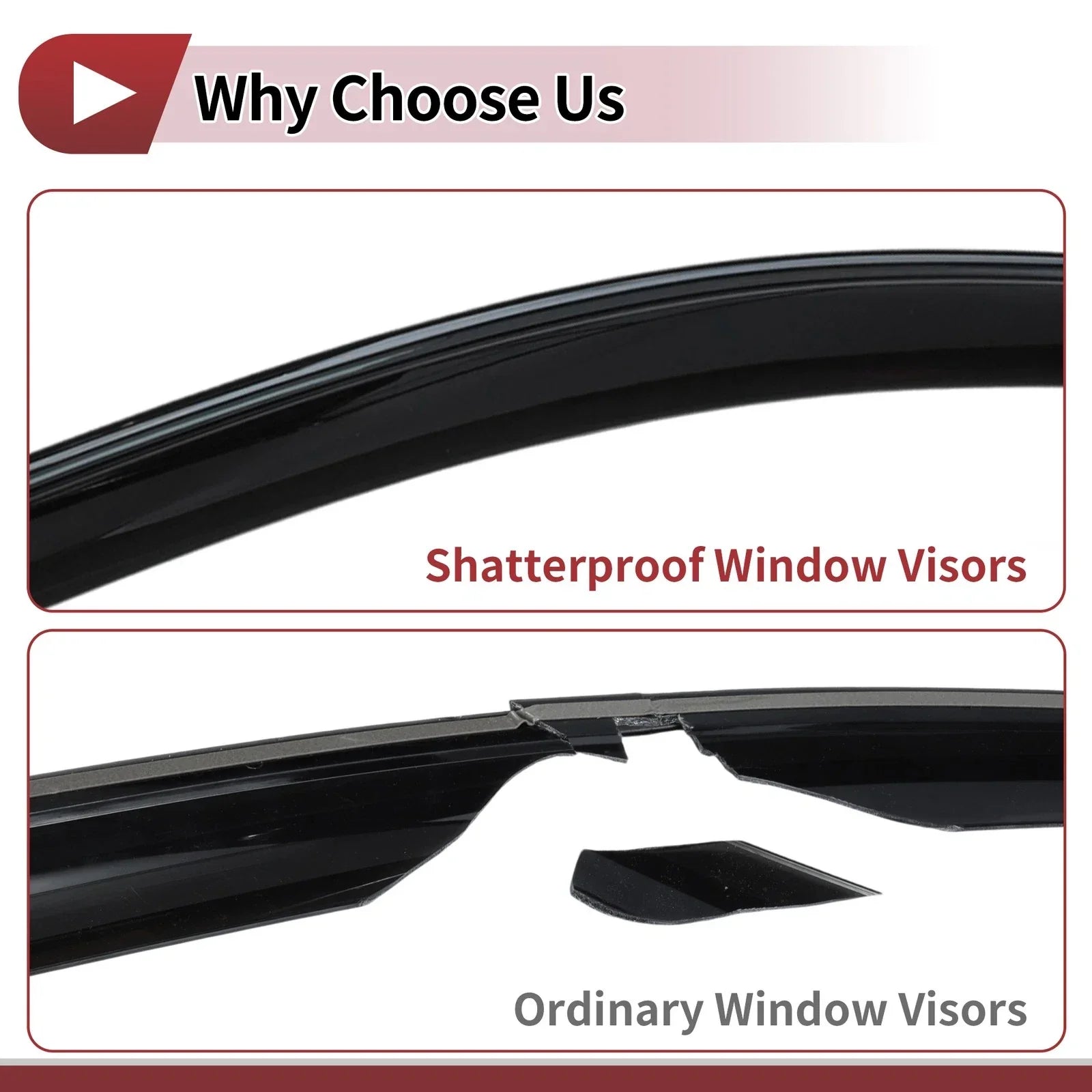 Window Deflectors for Hyundai Elantra Sedan 2011-2016 Side Vent Visors 1 Set