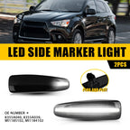 Smoked Lens White LED Side Marker Lights for Mitsubishi Mirage (2014–2020)