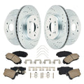 Front and Rear Drilled Rotors for 2012–2016 Honda CR-V 2.4L